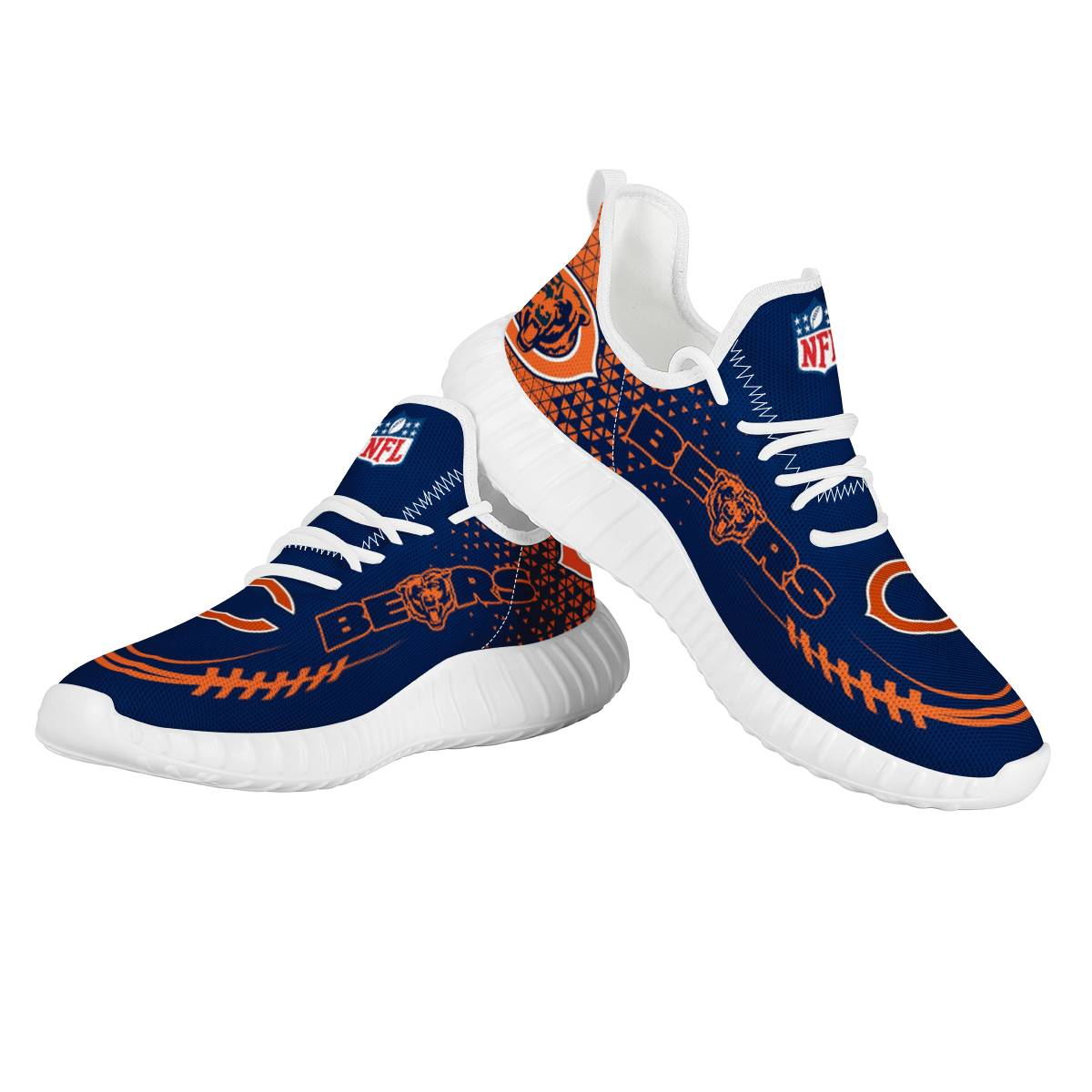 Women's Chicago Bears Mesh Knit Sneakers/Shoes 005 Women's Chicago Bears Mesh Knit Sneakers/Shoes 005